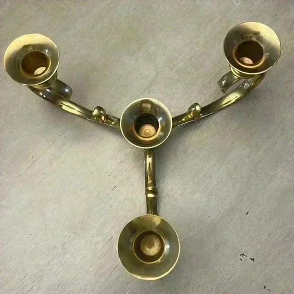 Solid Brass Candelabra - Picture 2 of 4